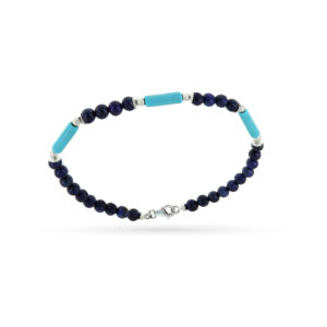 Bracelet with turquoise and lapis